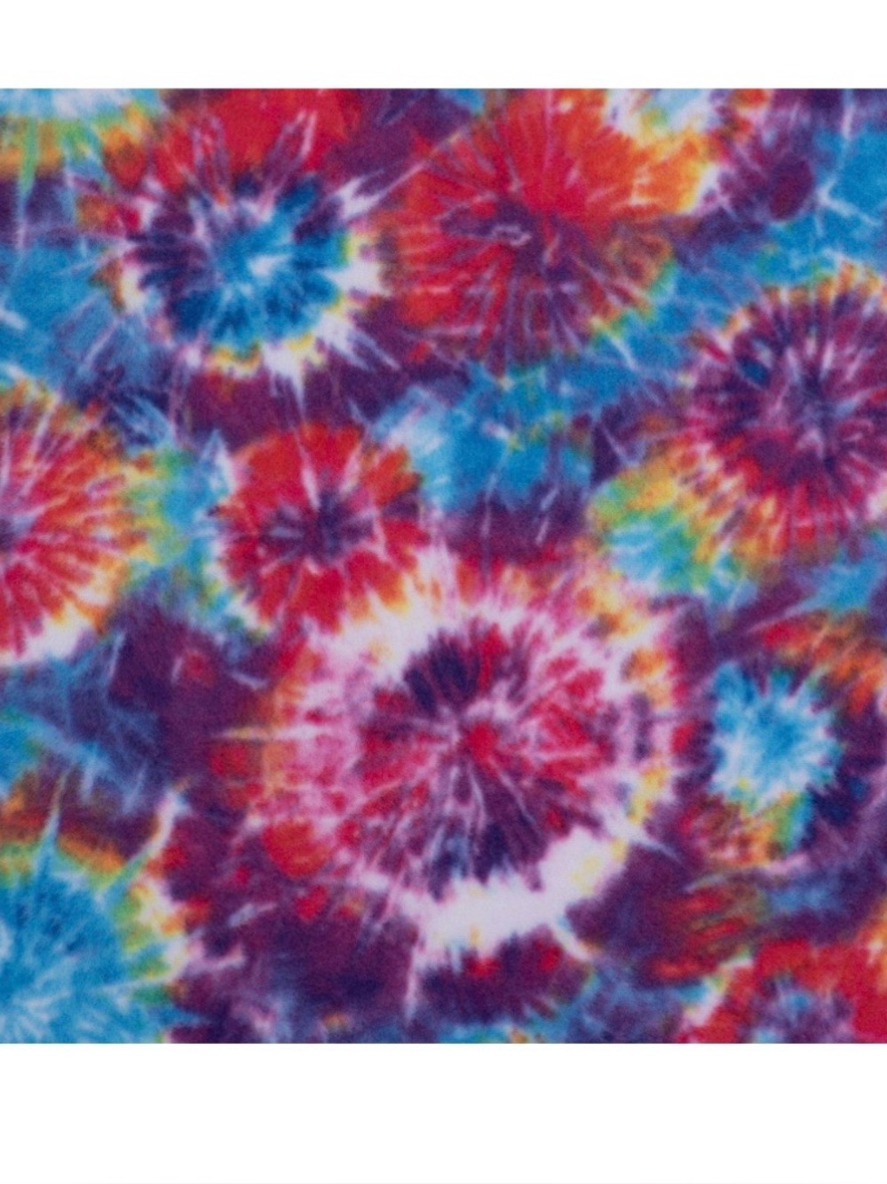 Vibrant Multicolor Tie-Dye Print fleece fabric